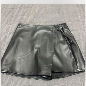 Solo Black Faux Leather Mini Skirt
